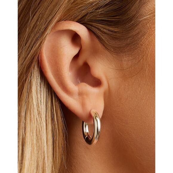 NWT Gorjana Silver Lou Hoops - Picture 1 of 6